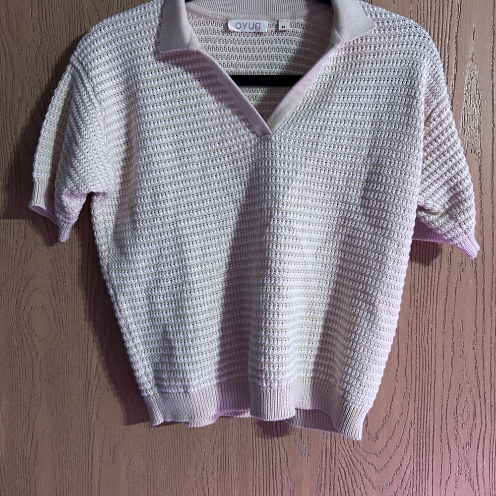 Cream Textured Women's Top